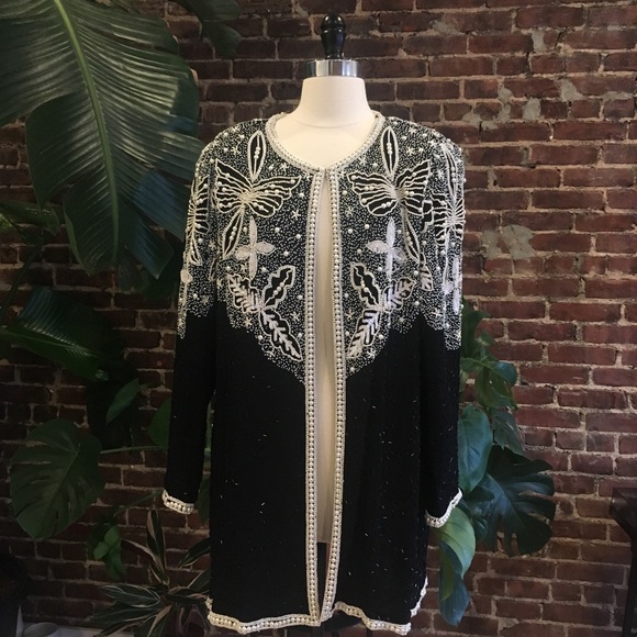 Sparkly, beaded, clasp sweater. - Picture 4 of 8